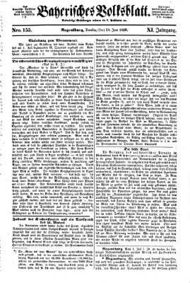Bayerisches Volksblatt (Regensburger Morgenblatt) Dienstag 28. Juni 1859