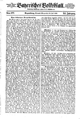Bayerisches Volksblatt (Regensburger Morgenblatt) Mittwoch 20. Juli 1859