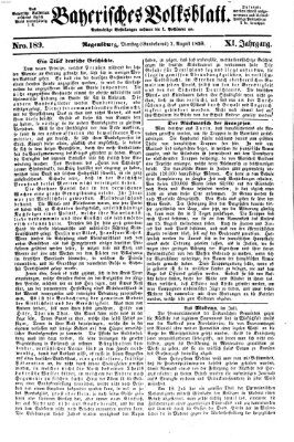 Bayerisches Volksblatt (Regensburger Morgenblatt) Dienstag 2. August 1859