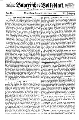 Bayerisches Volksblatt (Regensburger Morgenblatt) Sonntag 7. August 1859