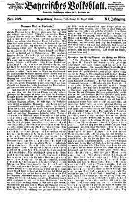 Bayerisches Volksblatt (Regensburger Morgenblatt) Sonntag 21. August 1859