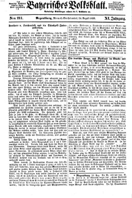 Bayerisches Volksblatt (Regensburger Morgenblatt) Mittwoch 24. August 1859