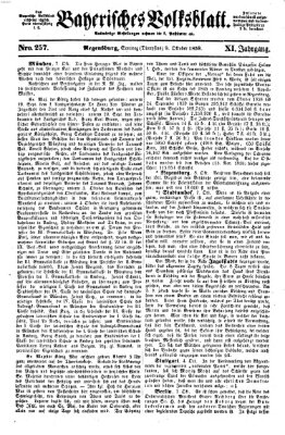Bayerisches Volksblatt (Regensburger Morgenblatt) Sonntag 9. Oktober 1859