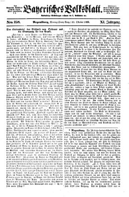 Bayerisches Volksblatt (Regensburger Morgenblatt) Montag 10. Oktober 1859