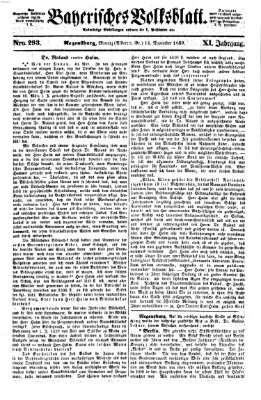 Bayerisches Volksblatt (Regensburger Morgenblatt) Montag 14. November 1859