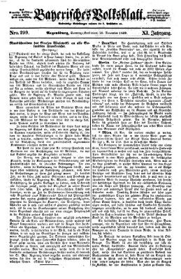 Bayerisches Volksblatt (Regensburger Morgenblatt) Sonntag 20. November 1859