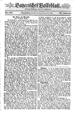 Bayerisches Volksblatt (Regensburger Morgenblatt) Dienstag 22. November 1859