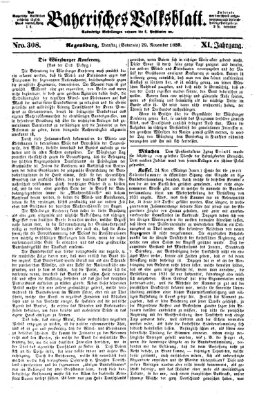 Bayerisches Volksblatt (Regensburger Morgenblatt) Dienstag 29. November 1859