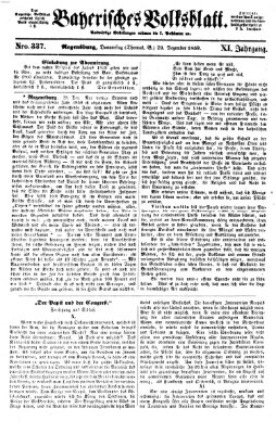 Bayerisches Volksblatt (Regensburger Morgenblatt) Donnerstag 29. Dezember 1859