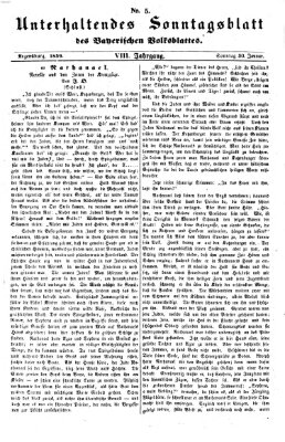 Bayerisches Volksblatt (Regensburger Morgenblatt) Sonntag 30. Januar 1859