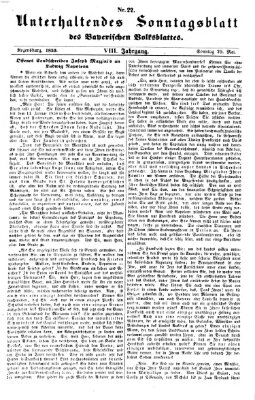 Bayerisches Volksblatt (Regensburger Morgenblatt) Sonntag 29. Mai 1859