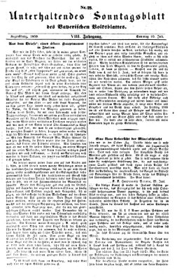 Bayerisches Volksblatt (Regensburger Morgenblatt) Sonntag 10. Juli 1859
