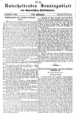 Bayerisches Volksblatt (Regensburger Morgenblatt) Sonntag 25. September 1859