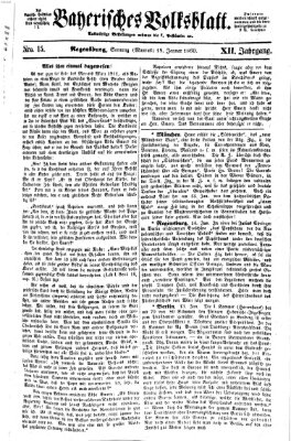 Bayerisches Volksblatt (Regensburger Morgenblatt) Sonntag 15. Januar 1860