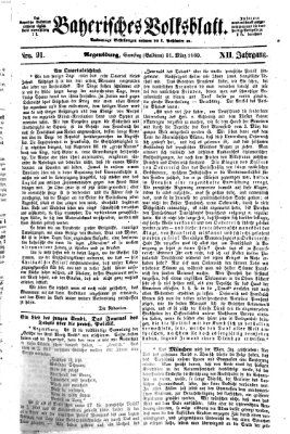 Bayerisches Volksblatt (Regensburger Morgenblatt) Samstag 31. März 1860