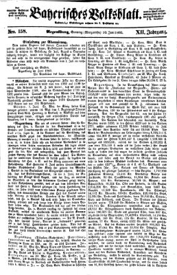 Bayerisches Volksblatt (Regensburger Morgenblatt) Sonntag 10. Juni 1860