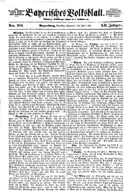 Bayerisches Volksblatt (Regensburger Morgenblatt) Samstag 28. Juli 1860