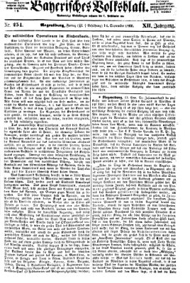 Bayerisches Volksblatt (Regensburger Morgenblatt) Freitag 14. September 1860