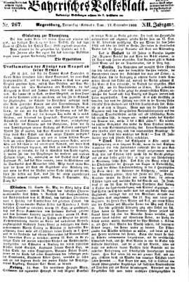 Bayerisches Volksblatt (Regensburger Morgenblatt) Donnerstag 27. September 1860