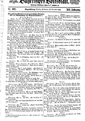 Bayerisches Volksblatt (Regensburger Morgenblatt) Dienstag 20. November 1860