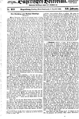 Bayerisches Volksblatt (Regensburger Morgenblatt) Samstag 8. Dezember 1860