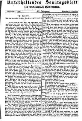 Bayerisches Volksblatt (Regensburger Morgenblatt) Sonntag 16. September 1860