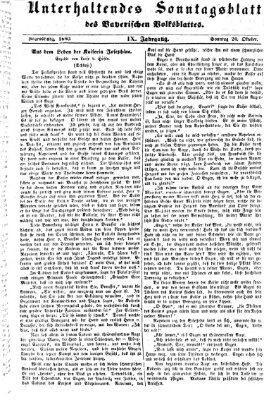 Bayerisches Volksblatt (Regensburger Morgenblatt) Sonntag 28. Oktober 1860