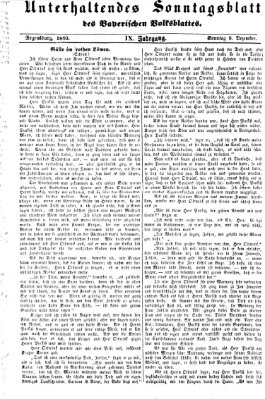 Bayerisches Volksblatt (Regensburger Morgenblatt) Sonntag 9. Dezember 1860