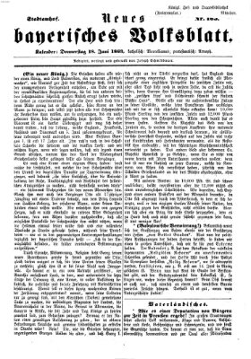 Neues bayerisches Volksblatt Donnerstag 18. Juni 1863