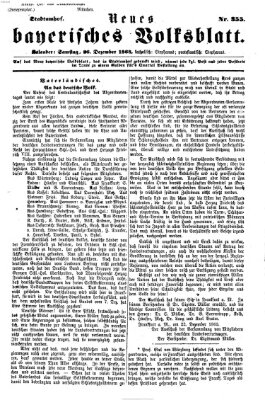 Neues bayerisches Volksblatt Samstag 26. Dezember 1863