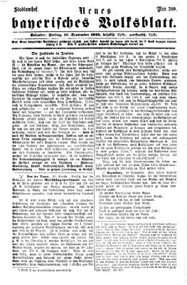 Neues bayerisches Volksblatt Freitag 23. September 1864