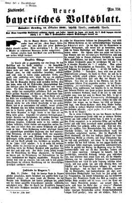 Neues bayerisches Volksblatt Samstag 15. Oktober 1864