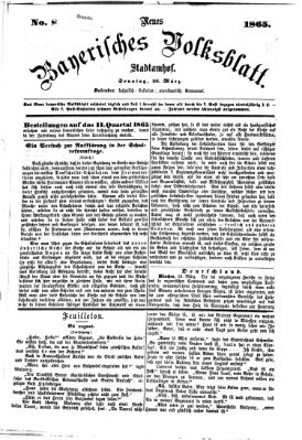 Neues bayerisches Volksblatt Sonntag 26. März 1865