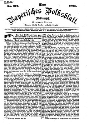 Neues bayerisches Volksblatt Montag 9. Oktober 1865