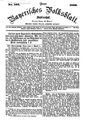 Neues bayerisches Volksblatt Donnerstag 19. April 1866