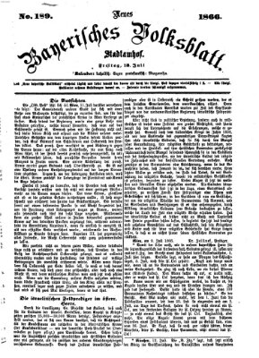 Neues bayerisches Volksblatt Freitag 13. Juli 1866