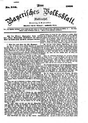 Neues bayerisches Volksblatt Sonntag 2. September 1866