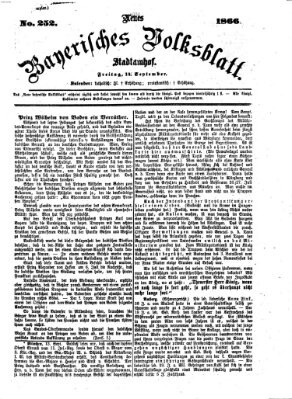 Neues bayerisches Volksblatt Freitag 14. September 1866