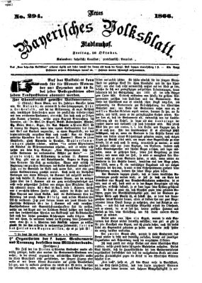 Neues bayerisches Volksblatt Freitag 26. Oktober 1866