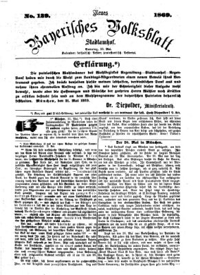 Neues bayerisches Volksblatt Sonntag 23. Mai 1869