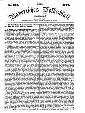 Neues bayerisches Volksblatt Montag 23. August 1869