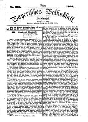 Neues bayerisches Volksblatt Mittwoch 25. August 1869