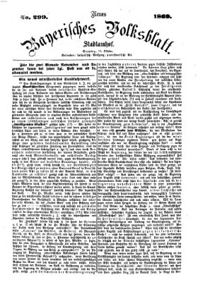 Neues bayerisches Volksblatt Sonntag 31. Oktober 1869