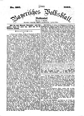 Neues bayerisches Volksblatt Montag 8. November 1869