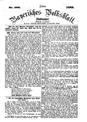 Neues bayerisches Volksblatt Mittwoch 10. November 1869