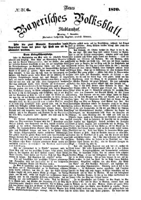 Neues bayerisches Volksblatt Montag 7. November 1870