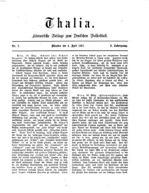 Deutsches Volksblatt Samstag 4. April 1868