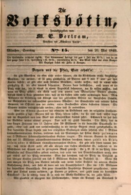 Die Volksbötin Sonntag 20. Mai 1849