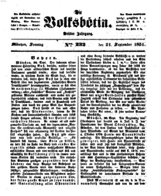 Die Volksbötin Sonntag 21. September 1851