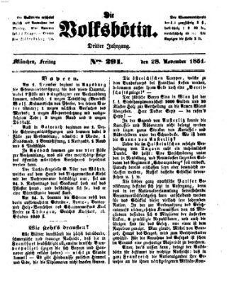 Die Volksbötin Freitag 28. November 1851